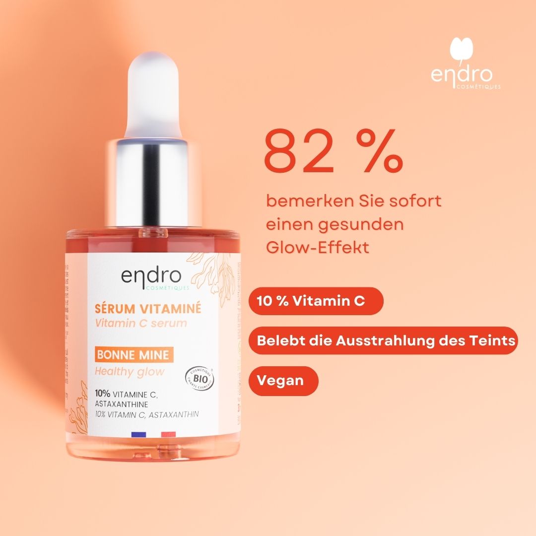 ENDRO Vitamin C Serum frisches Aussehen, 10% Vitamin C, 30ml